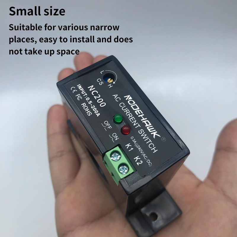 AC Current Sensing Switch 0-200A Normally Closed Current Sensor Monitoring