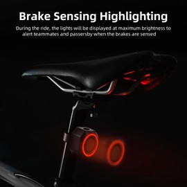 KCMYTONER Rechargeable Anti-Theft Bike Alarm with Taillight, Bike Finder with Remote, 7 Levels of Sensitivity Adjustable, IP54 Waterproof, 4PK