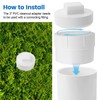 2" PVC Sewer Cleanout Adapter with Plug Pipe Fitting, PVC