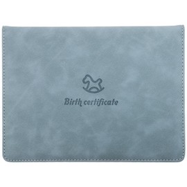 EXCEART Birth Certificate Holder Protector Artificial Leather Newborn Birth Certificate Sleeve Case Folder Holder for Baby Certificate