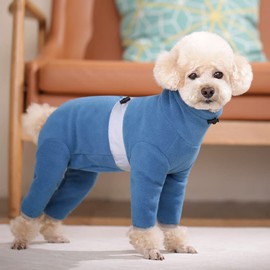 Polar Fleece Dog Coats for Small Medium Dogs, Winter Jacket Sweater Vest Bodysuit, Four-Legged Warm Clothes Pajamas