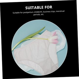 Ipetboom 4Pcs Moisture Absorbing Disposable Maternity Panties for Women Flexible Breathable Postpartum Briefs for Pregnancy Menstruation Travel White