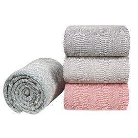 Glamburg 100% Soft and Breathable Cotton Thermal Blanket King Teal - Perfect for Layering Any Bed for All Season - Teal