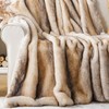 BATTILO HOME Luxury Faux Fur Throw Blanket, Soft Cozy Mink