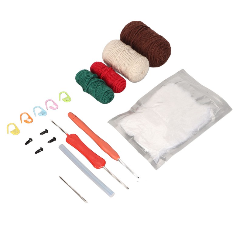Hedgehogs Crochet Kit with Yarns Crochet Hook Stuffing DIY Learn