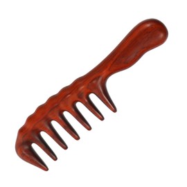 Gatuida Natural Wide Tooth Massage Wood Comb Green Sandalwood Hair Detangler for Curly Hair Anti-Static Suitable for Types Portable