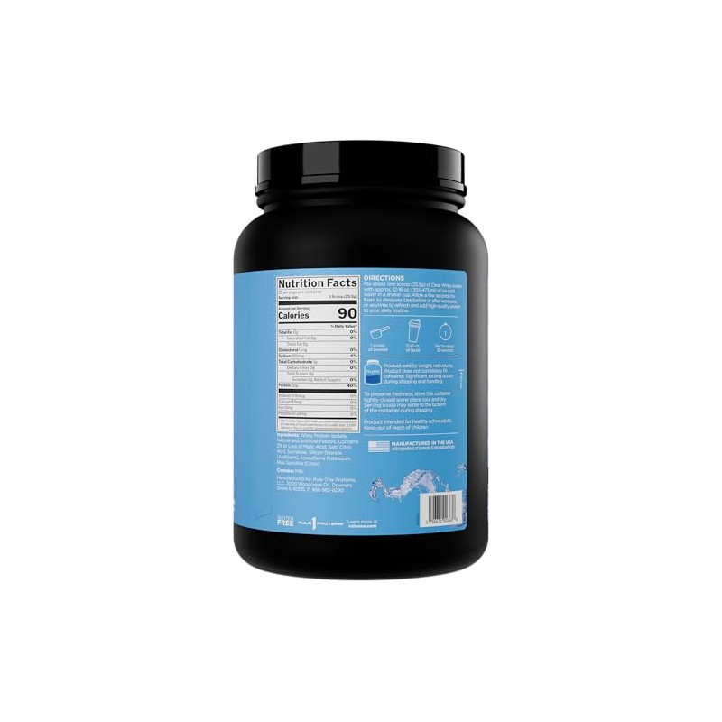 Rule One Proteins Clear Isolate - 20g All-whey Isolate Protein,