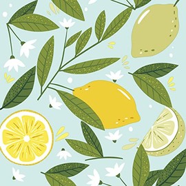 20 Napkins Lemon Tree | Food | Summer | Table Decoration 33 x 33 cm