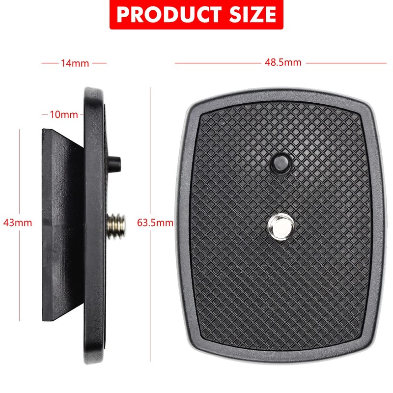 LUCKYKODOR Camera Quick Release Plate Universal Quick Release Plate Tripod