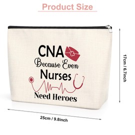 CNA Gift Certified Nursing Assistant Cosmetic Bag CNA Appreciation Graduation for Certified Nursing Assistant CNA Week Thank You Presents Retirement Christmas Birthday Travel Makeup Pouch