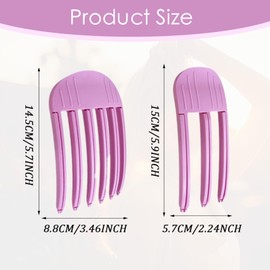 2pcs Bang Volume Comb,Volume Hair Clips,Hair Root Clips,Volumising Hair Root Clips,Hair Volume Tool,Hair Volume Clips For Roots,Volume Comb,For Home Travel Hair Salon (Pink)