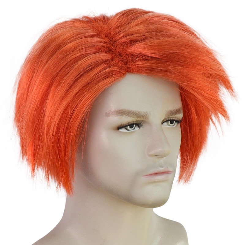 IMEYLE Orange Wig Short Ginger Wig Ginger Cosplay Costume Wig
