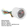 Tachometer 52mm/2.05in 0‑8000 RPM Carbon Fiber Panel Pointer 12V Universal