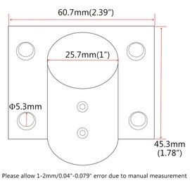 NRC&XRC Pair Marine Boat Hand Rail Fitting 316 Stainless Steel 90 Degree Stanchion Rectangle Base Mount Hand Rail Fitting for 1inch (25mm) Tube
