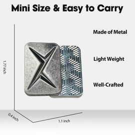 JUDIXY Lightning Infinite Fidget Slider Metal Magnetic Haptic Fidget Toys for Adults Anxiety/ADHD/Stress Relief (Industrial Style Silver Gray)