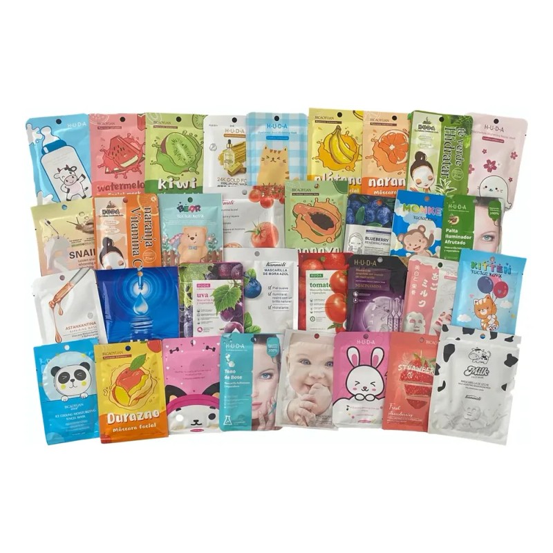 Lote De 30 Mascarillas Surtidas Coreanas Hidratantes Facial