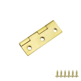 Brass Cabinet Hinges Mcredy Butt Hinges 1 1/2 Inch with Mounting Screws Kitchen Hinges for Cabinets Gold Pack of 4