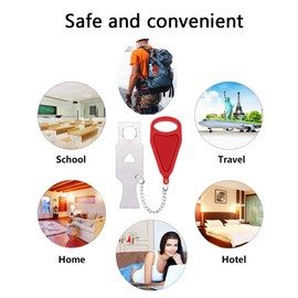 Portable Door Lock, Travel Lock, AirBNB Lock, School Lockdown Lock Also Security Home Apartment Living Hotel Motel, Security Lock Used for Travel, Family, Hotel Security Xhwykzz (2 Pack)
