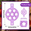 2PCS Pancake Maker Mold, 7 Cavity Star/Heart Shape Nonstick Reusable