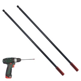 Musiook 2PCS 300mm Drill Extension Bit Holder, Powerful Magnetic Drill Bit Extension Bar for Quick-Change Impact Drive, Magnetic Screwdriver Tool Holders Impact Duty 1/4 Inch Hex Shank S2 Steel