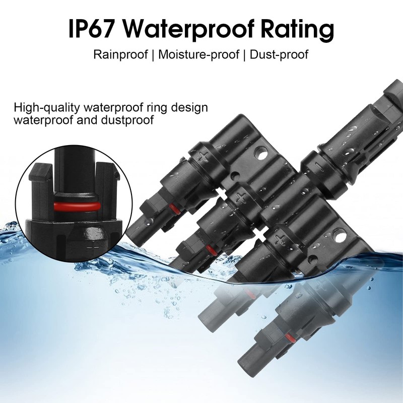 PAEKQ 4 to 1 Solar Panel Connectors T Branch Connectors