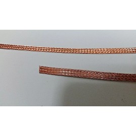 ACDC 25 Ft' Flat Braided BARE PURE Copper Wire 1/4" Wide Ground Strap USA