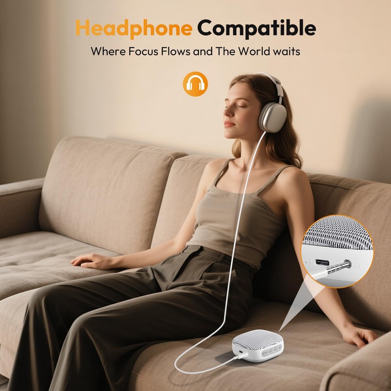 Portable Sound Machine for Travel, White Noise Sound Machine for