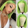 Mscathy Green Bob Lce Front Wigs Human Hair 13x4 HD