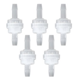 5 Pack Audio Fan Check Valves Prevent Backflow Check Valves for Oil and Ozone Resistant Fuel Diesel Liquefied Air Durable for Aquarium Fish Tank Plastic One-Way Check Valve with Check Valve Inner