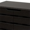 Baxton Studio Ernest Dark Brown Finished Wood 2-Door Shoe Storage