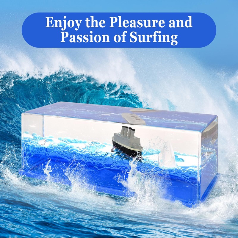 Cruise Ship Fluid Drift Bottle, Acrylic Ship Liquid Drift Bottle