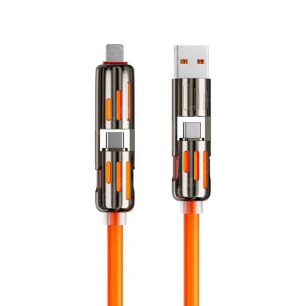 240w 4-in-1 USB Cable,Multi Charger Cable with Breathing Light chargers