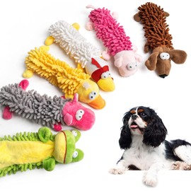 Pet Soft Dog Toys, Puppy Interactive Squeaky Plush Toys or Small Medium Dogs, 6 Pack