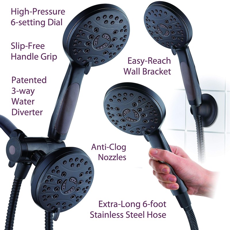 AquaSpa High Pressure 48-mode Luxury 3-way Combo – Dual Rain