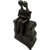 Haute Collage Couple Sitting On a Rock Romantic Sculpture (Bronze,