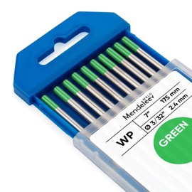 WP GREEN 3/32" Pure Tungsten Electrode TIG Welding 10-Pack (Pure Tungsten WP/EWP)