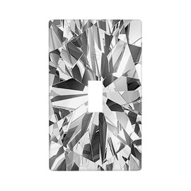 Moslion Diamond Shine 1-Gang Toggle Wall Plate 3D Shining Crystal Sparkle Light Switch Plug Covers Home Kitchen Bathroom Bedroom Decor