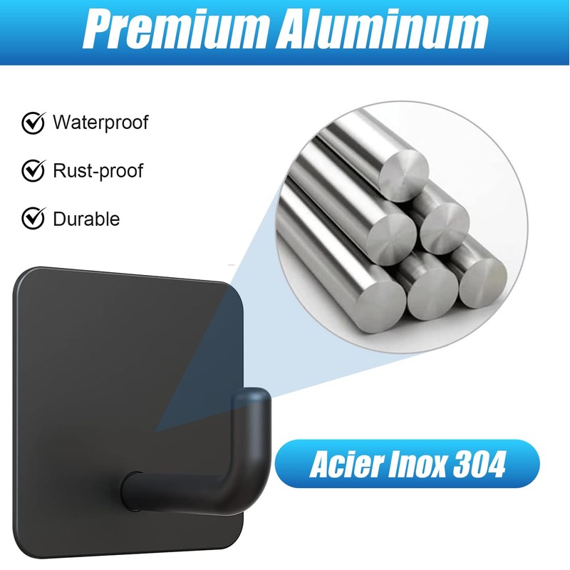 Zhyraze Emergency Fire Blanket Hooks for Fire Blankets, Black -