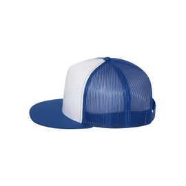Yupoong Five-Panel Classic Trucker Cap - One Size - Royal/White/Royal