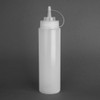 Vogue Clear Squeeze Sauce Bottle with Nozzle Cap 680 ml/24