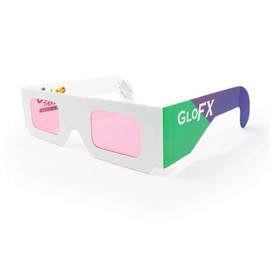 GloFX Gafas de papel para terapia de color, paquete de 5 unidades, gafas de cromoterapia, gafas de terapia de luz