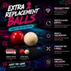 Arrowbash Resin Bumper Pool Balls Set - 10 Regulation Size