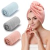 CZZXI 3 PCS Microfiber Hair Towel, Hair Wraps for Women