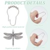 FREEBLOSS 12Pcs Shower Curtain Hooks Rings with Dragonfly Pendant Rust
