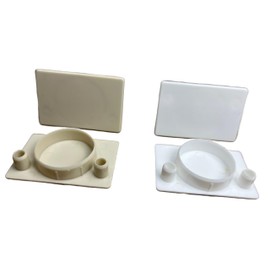 Hinge Hole Cover Plug Plastic for Concealing Hinge Cups and Screw Dowel Holes/Fits Most Common Hinge Size/Choose from Maple or Snow White/by E.H.C. (5, Maple)