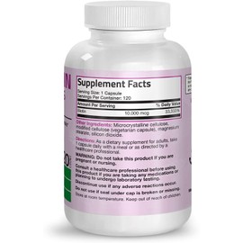 Ultra Biotin 10,000 Mcg Hair Skin and Nails Supplement, Non-GMO, 120 Vegetarian Capsules