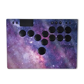 MightySkins Glossy Glitter Skin Compatible with Razer Kitsune - Violet Stars | Protective, Durable High-Gloss Glitter Finish | Easy to Apply, Remove, and Change Styles | Made in The USA