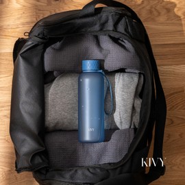 KIVY Slim Water Bottle 22oz [Lightweight & Shatterproof] - Reusable Tritan Water Bottle - Leak Proof Bottle for Women & Men - Water bottle no straw - Dishwasher Safe Water Bottle BPA Free - Blue