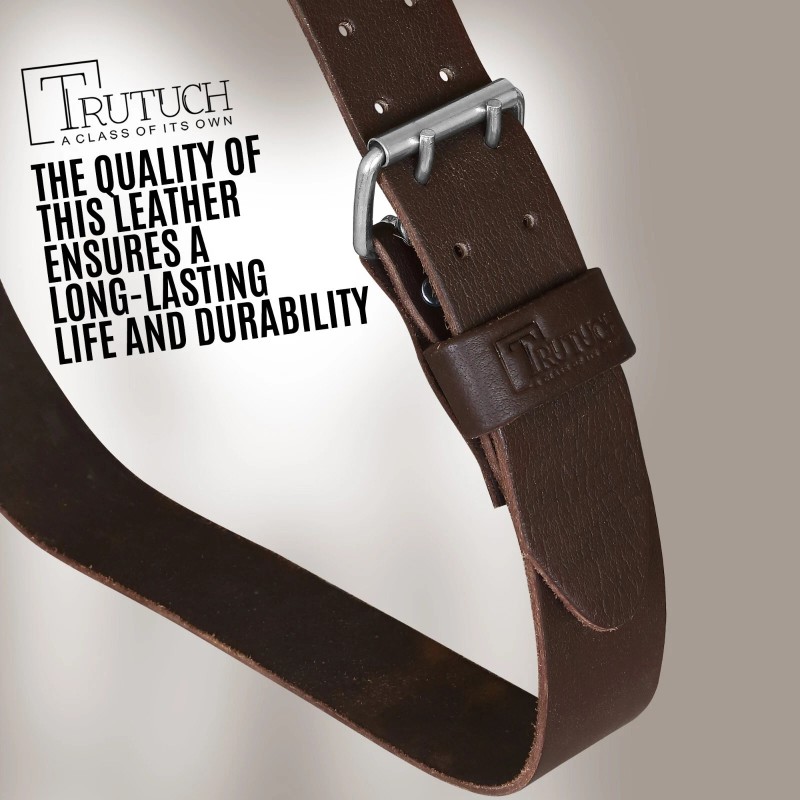 TRUTUCH Black Leather Electrician Tool Pouch with Leather Work Belt