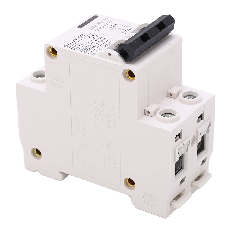 AC DC Circuit Breaker 2P 25A 400V DIN Rail Mount